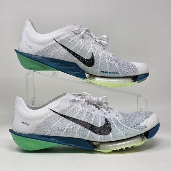 Nike Air Zoom Victory 2 Track Spikes White Green FD8411-100 Men’s Size 7 New - Picture 2 of 12